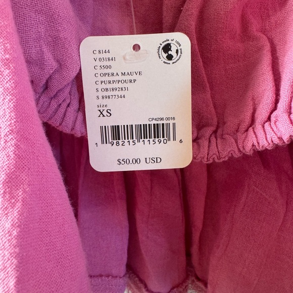 NWT Free People Purple/Pink Ruffled Crop Top- Boho Summer Staple - Picture 4 of 4